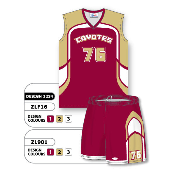 Athletic Knit Custom Sublimated Girls Sleeveless Lacrosse Uniform Set Design 1234 (ZLFS16-1234)
